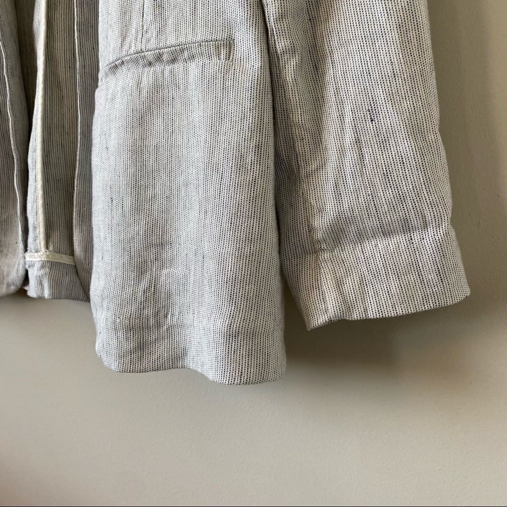 Nwot-nydj Collarless Linen-Blend Blazer (Medium) - Picture 11 of 16